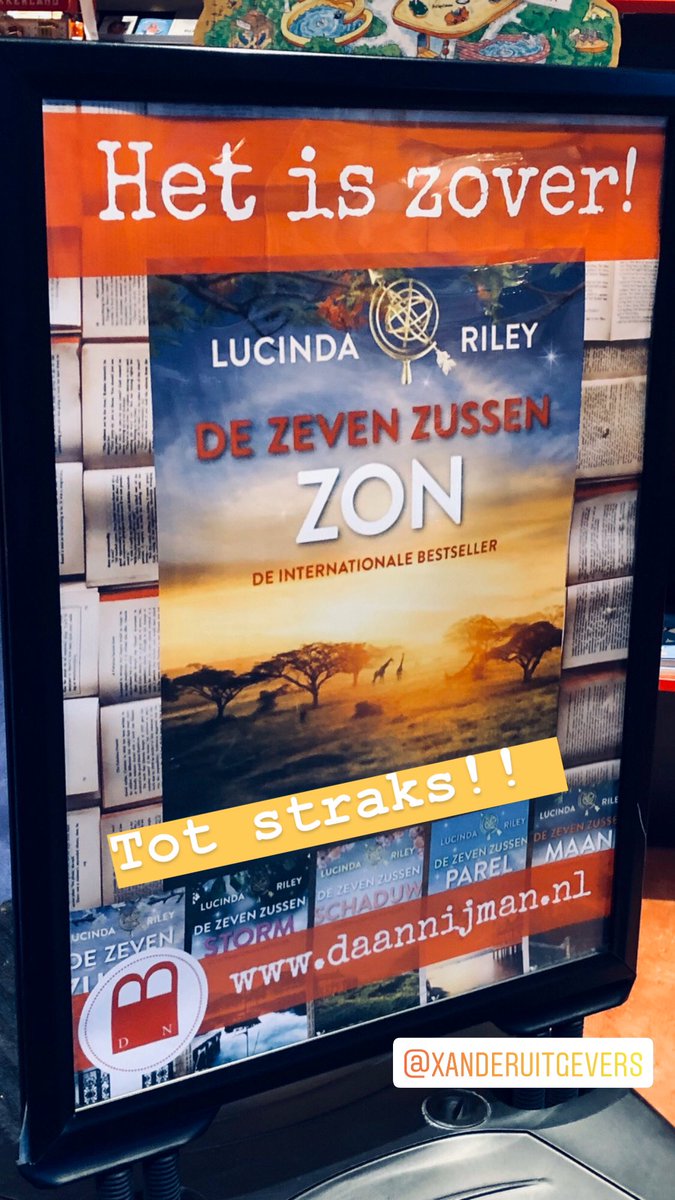 De deuren zijn open, het is zover! Het zesde deel ‘Zon’ van de Zeven zussen serie ligt met grote stapels in onze winkels. Tot straks! 👋🏻