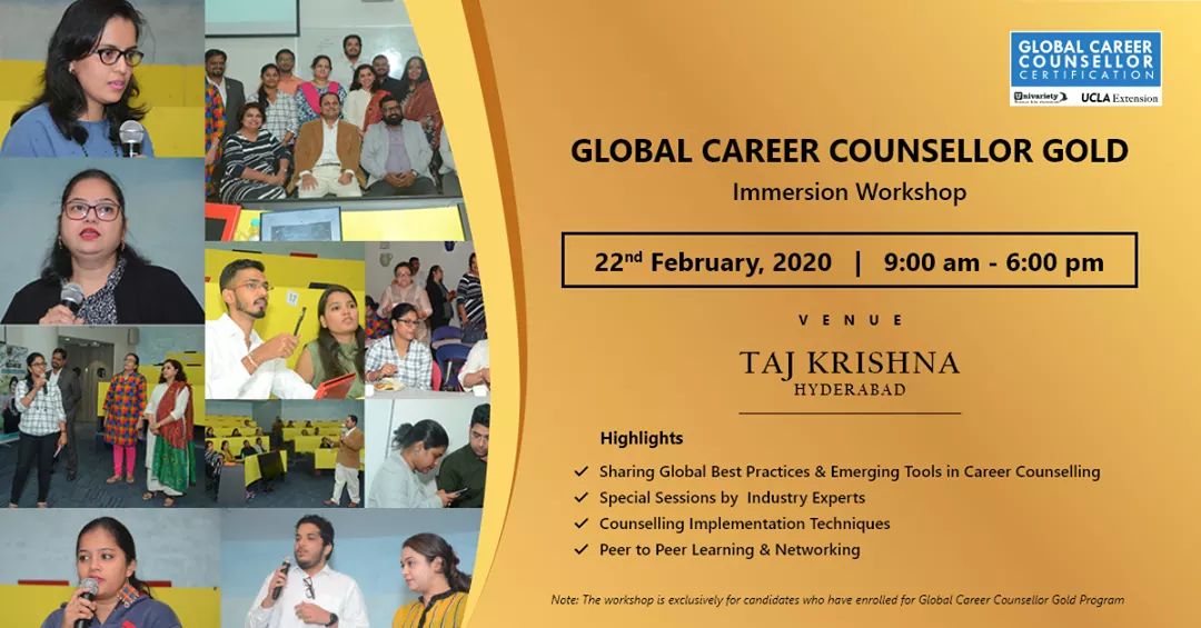 GCC_Certificate's tweet photo. From practical exposure to live sessions by industry experts, working with emerging tools and lots more, #GlobalCareerCounsellorGold is the perfect upskilling course for career counsellors.
Click to get invited to the #ImmersionWorkshop https://t.co/kLWlqr0Ces https://t.co/oAPf37mgsQ