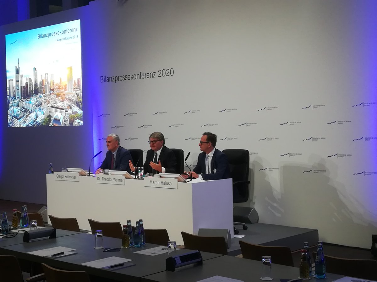 DeutscheBoerse's tweet photo. "We have once again exceeded the previous year's results. We were again able to improve our strong net profit of the previous year by another 10 percent", states our CEO Theodor Weimer. 

Follow our live stream: https://t.co/pI7c3sYb7e https://t.co/T97mmMNFZk
