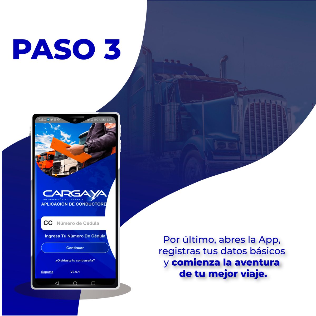 Tienes transporte para carga?
Ven y regístrate en CARGA YA... Y tendrás un amigo @cargaya