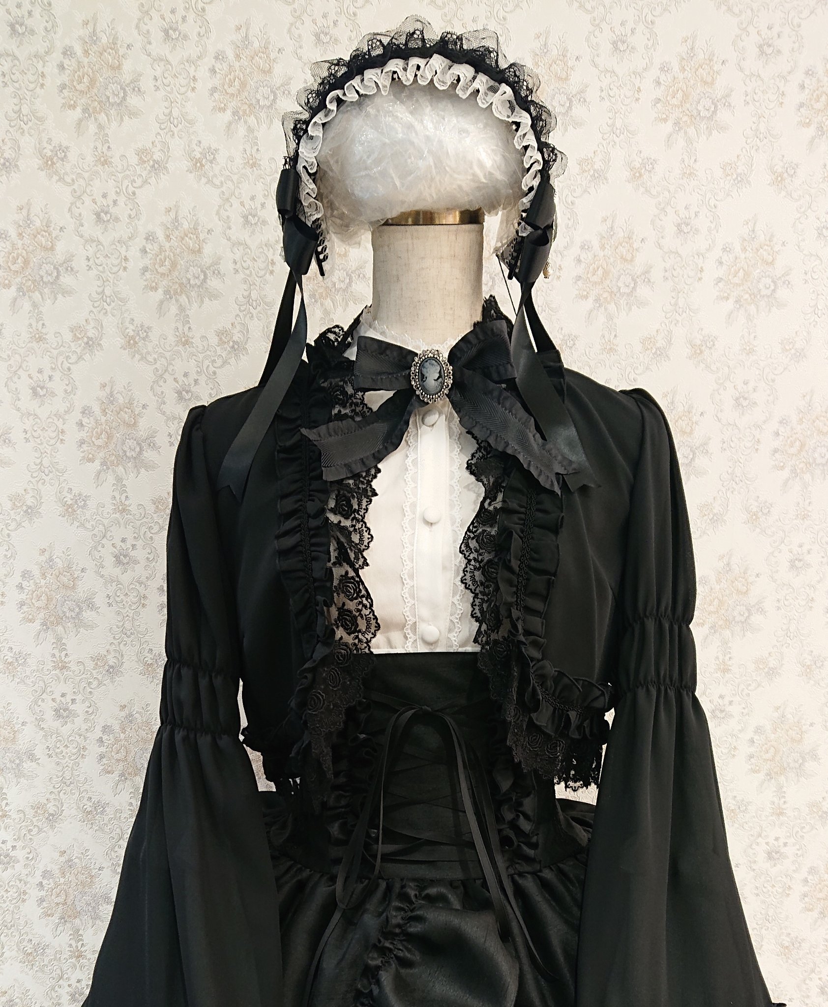 最終お値下げ　アトリエピエロ　バッスルコルセットJSK 黒✖️黒 ATELIER PIERROT バッスルコルセットドレス