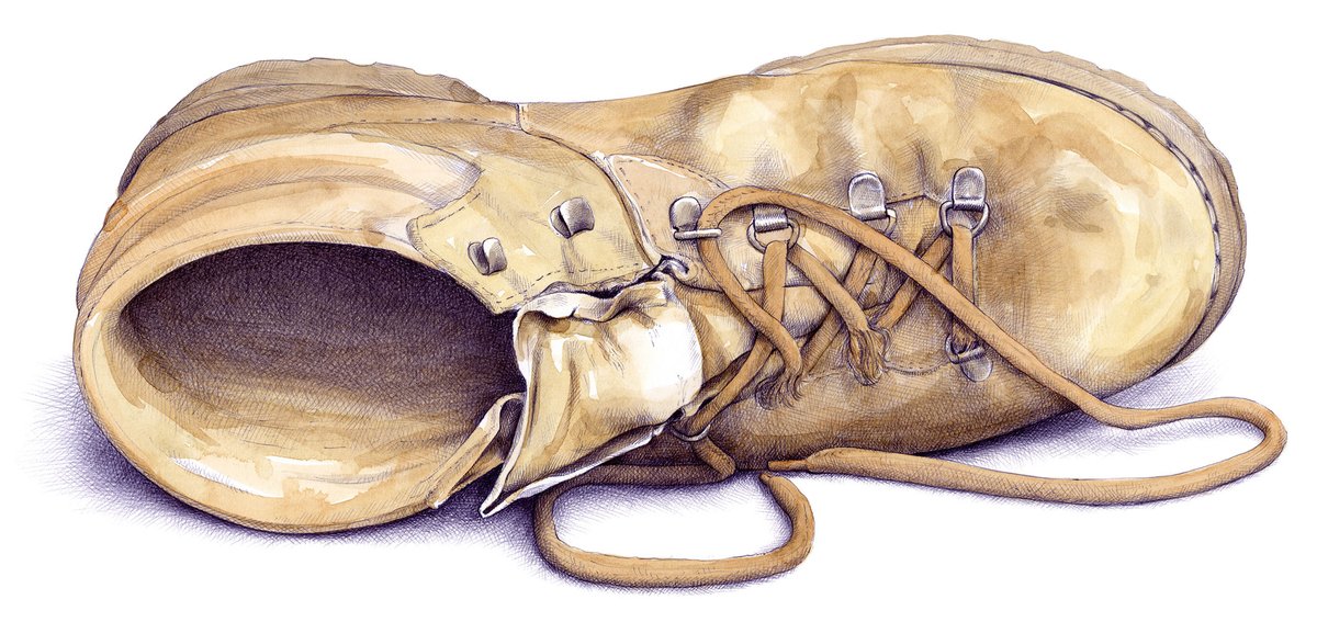 tomaso64's tweet photo. Vecchio scarpone, 1999, penna e acquerello su carta, cm 40×19 #scarpone #boot #acquerello #marcolla #watercolour #watercolor #ballpen #art #design #graphicdesigners #illustrations #artwork #creative #artist #graphicart #galleries #instaartist #drawing #drawingpen #pennasfera https://t.co/FVOfFUfBat