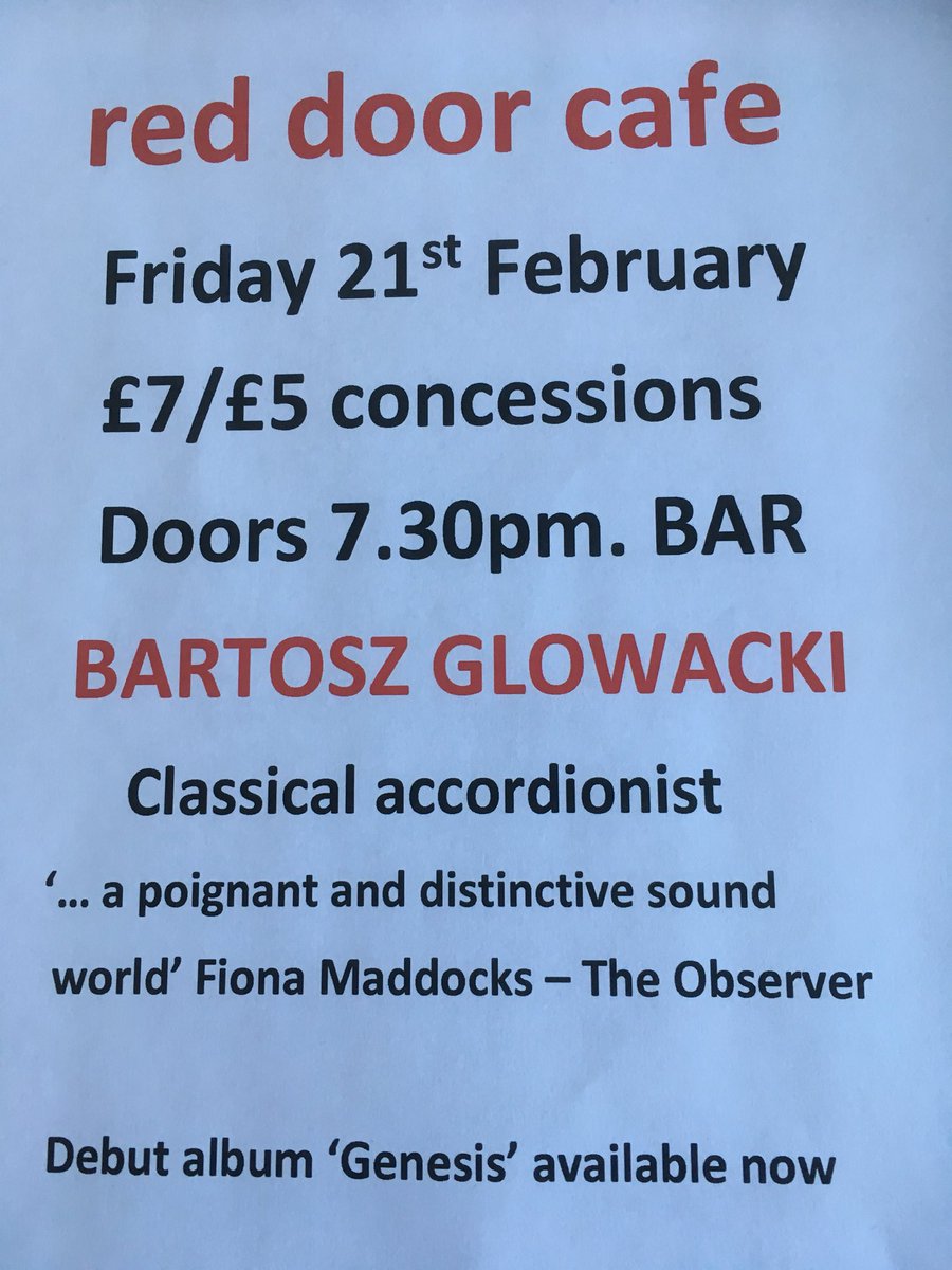 ⭐️ Bartosz Glowacki is playing here on Friday! ⭐️🎼 😁<a href="/glowacki92/">Bartosz Glowacki</a> <a href="/GreenwichVisitr/">Greenwich Visitor</a> <a href="/GreenwichDiary/">Greenwich Diary</a> #accordion #ClassicalMusic #folkmusic