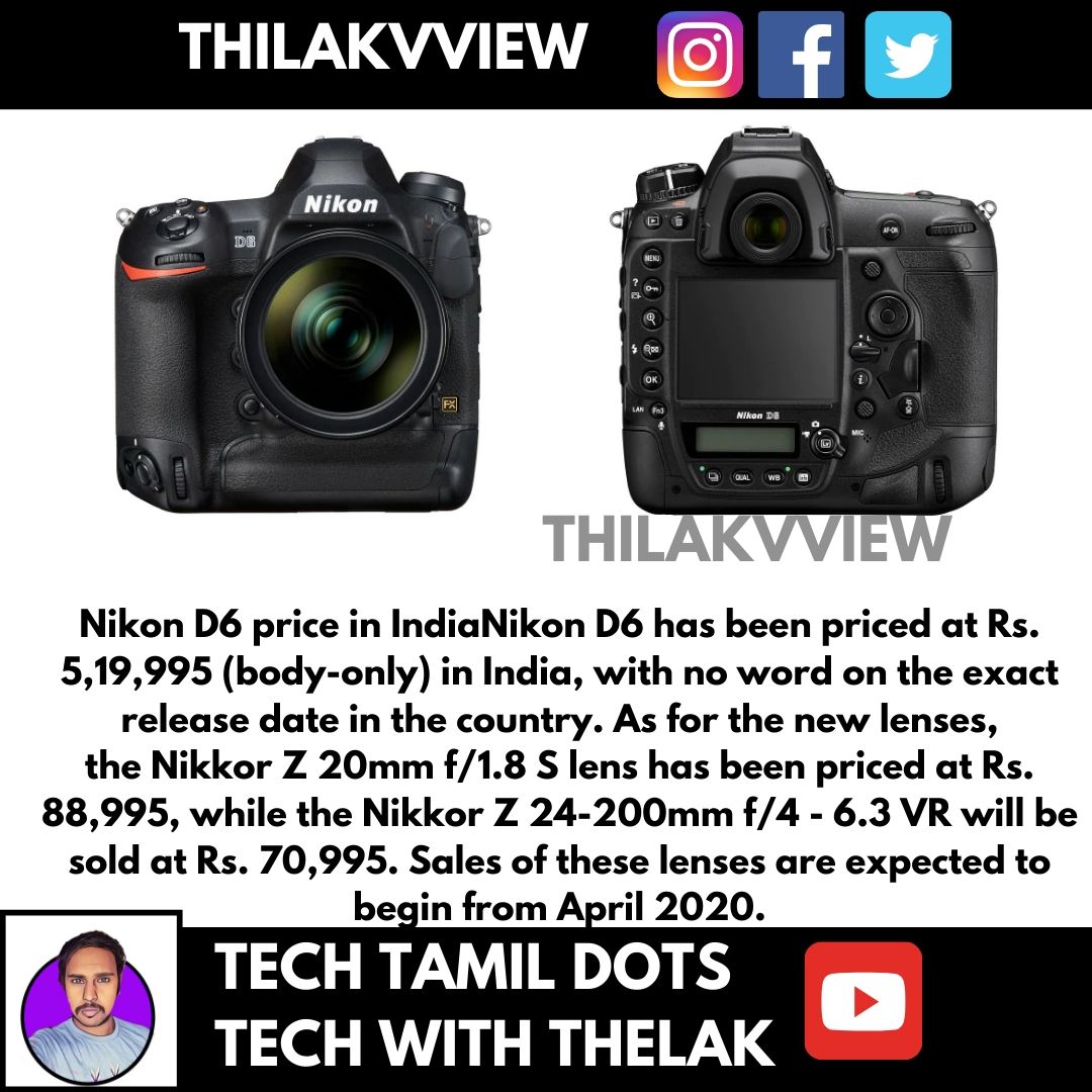ThilakVView's tweet photo. Follow @thilakvview
#upcomingphones #android #tamiltech #thilakvview #technology #tech #techtamil #youtuber #youtube
#androidtricks #nikon #nikond6 #dslr #nikondslr https://t.co/K3CmCrJzmt