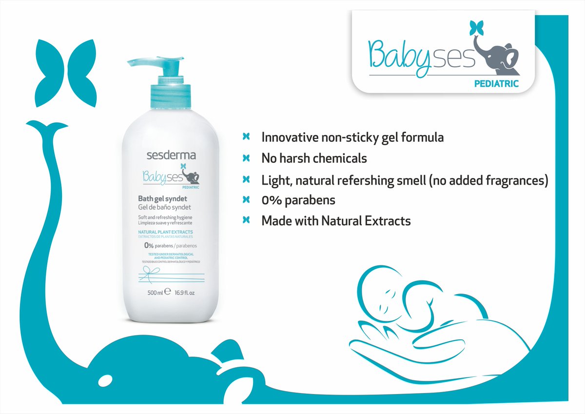 BabysesIndia's tweet photo. Make your baby's bath time a fun time.
#Babyses Bath Gel gently cleanses your baby's skin, giving your baby a happy and hydrated skin, every time.
#Sesderma #SesdermaIndia #ListeningToYourSkin #ParabenFree #BathGel #BabyCare #BabySkin #NewBorn #Pediatrics https://t.co/a0xejt2pWy