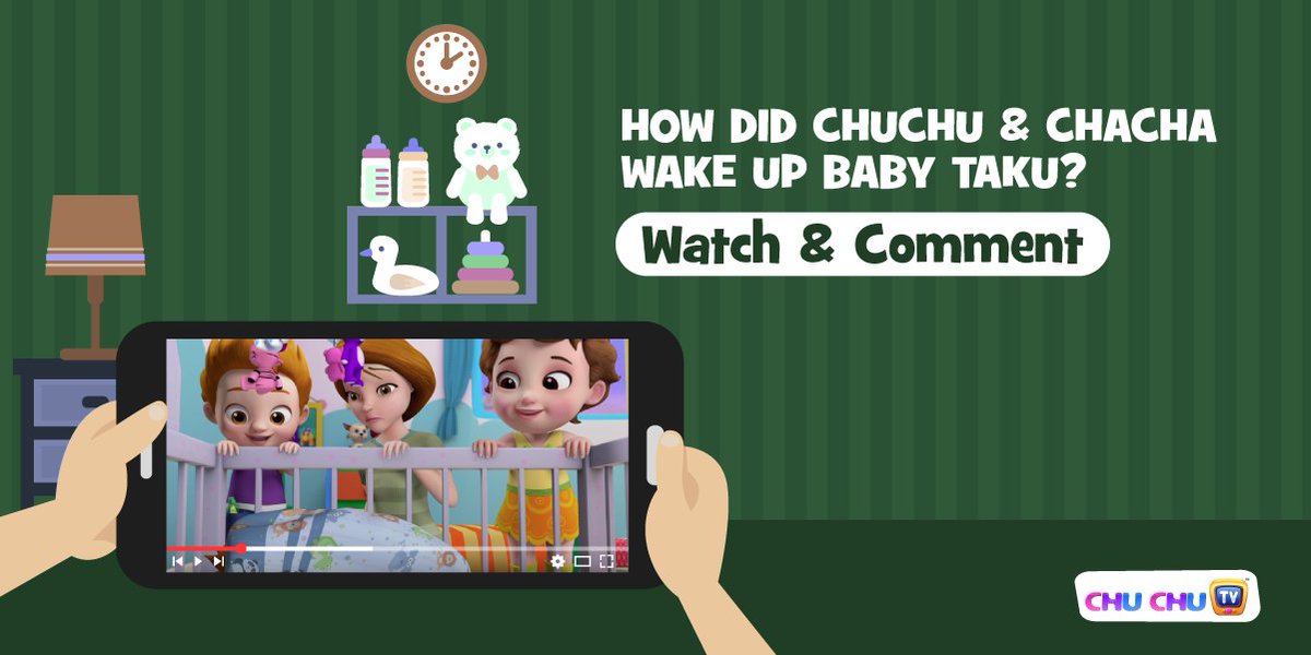 TheChuChuTV's tweet photo. Hello Parents of the World,

How easy is it to wake your little one in the morning? Looks like Baby Taku is fast asleep.

Please watch the video to find out how ChuChu and ChaCha woke up Baby Taku.

Comment the answers below.

#ChuChuTV #NurseryRhymes #Cute #NewParent #Love https://t.co/I8wlbAVKy1