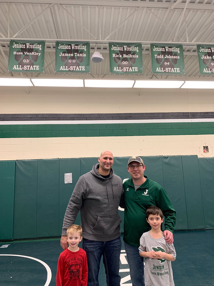 KellyKrepps's tweet photo. Sergeant James Tanis.  One of my first All-State wrestlers when I got hired by Jenison in 2002.  Russ VanKley and Bruce Bolhuis were also All-State that year.  All seniors. Great guy. Great father.  Great friend. This is why coaches coach.  #jenisonpride. https://t.co/wwCzX48of6