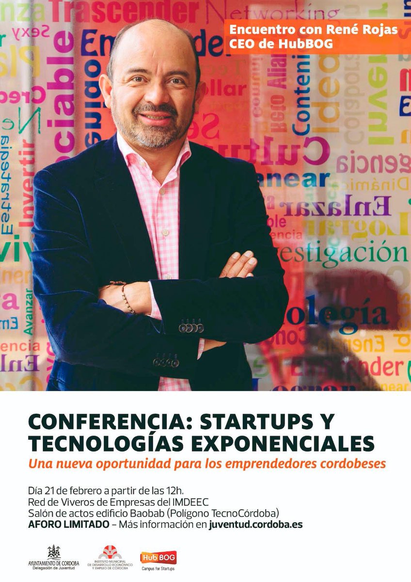 ReneRojas's tweet image. Un placer compartir con #emprendedores de #Cordoba, #España, lo que hemos aprendido acelerando +300  #startups #exponenciales en @hubBOG  en #Colombia. Mucho que compartir con #emprendedores españoles sobre cómo aplicar la exponencialidad. Gracias @manumarquez77  por invitación