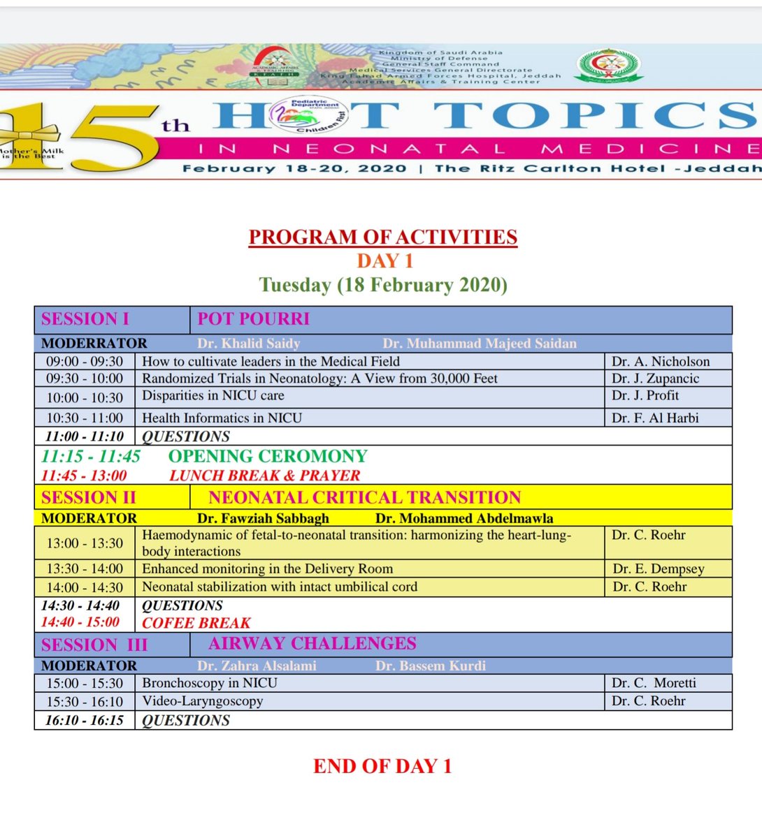 Dr_FahadAlharbi's tweet photo. Happy to participate as a speaker in the 15th hot topic in Neonatal medicine in Jeddah. Many thanks to the organizing committee for the invitation.
#hottopics15 https://t.co/dWFtW3QVqP