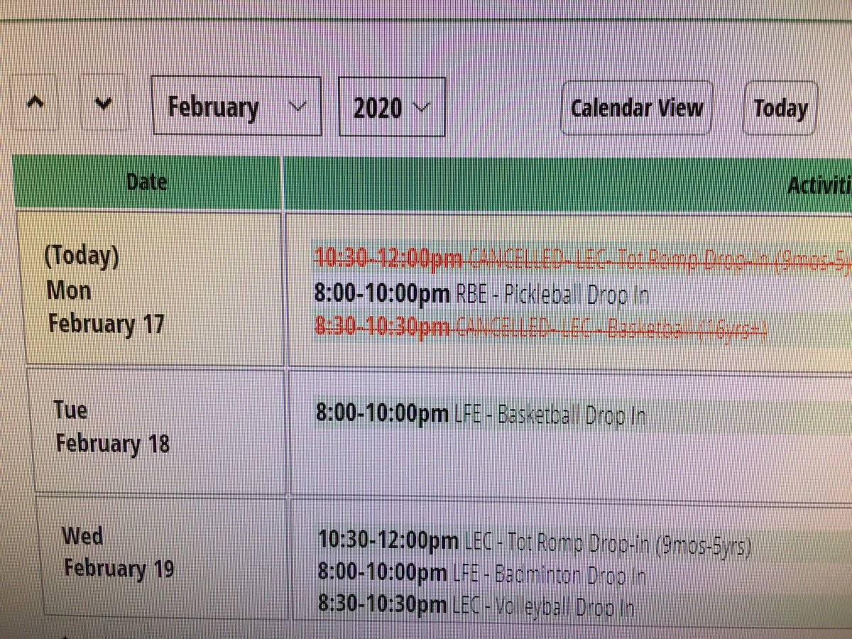 Thanks again <a href="/LangleyTownship/">Township of Langley</a> for not updating your website! 16 people standing outside in the F%^&amp;*G cold waiting for the doors to open &amp; no one shows up. Phoned early in the afternoon to confirm that pickleball would still be on &amp; were told that it was. Getting tired of this!