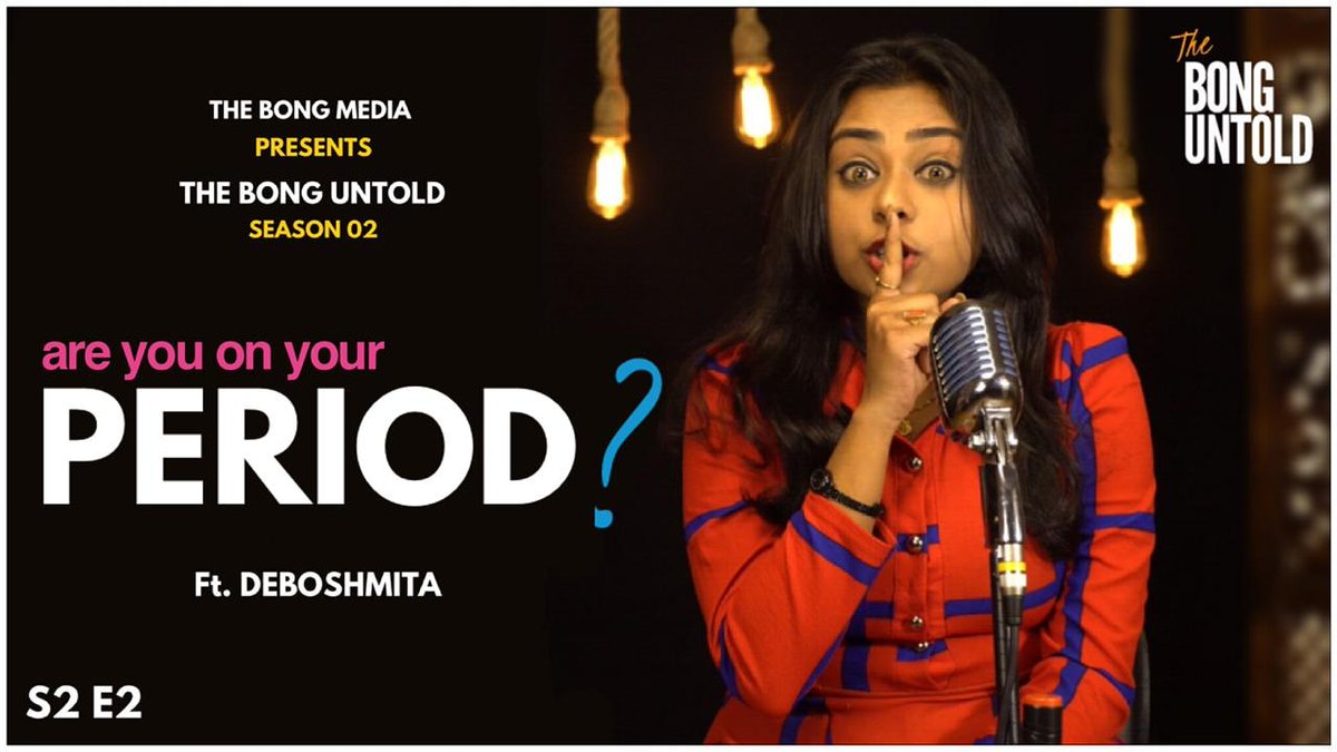 TheBongUntold's tweet photo. Are you on your PERIOD? 

Today 8 PM on #TheBongUntold

Feat. Deboshmita @YTCreatorsIndia @KrrishBose https://t.co/7cItV9vNrw