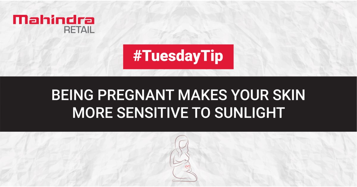 Mahindra_Retail's tweet photo. Ladies, remember to stock up on some sunscreen with an SPF of 30 or higher when you step out.

#tuetips #babytips #pregnancy #momtobe https://t.co/L0DAHvqA9f
