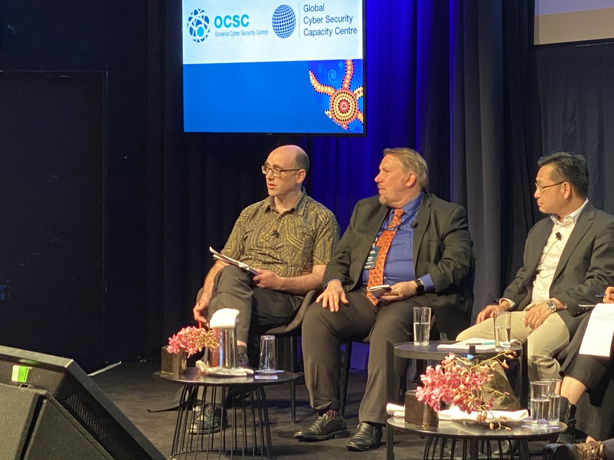 oceania_cyber's tweet photo. Dr James Boorman, #OCSC Project Lead of CMM in the Pacific, says that as #AI accelerates, it could extend beyond our ability to manage, and so we need to look at policy and regulation to ensure we can respond. #CyberCapacity2020 #CMM #CyberSecurity @theGFCE https://t.co/H7D38nwjN7