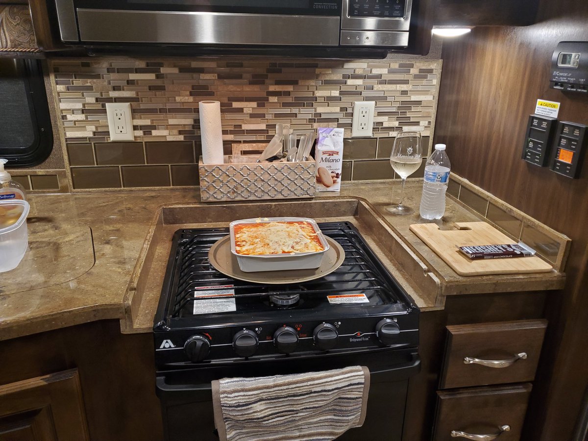 Trifecta_Winner's tweet image. Motorhome cooking! The master piece for the evening is complete. #mobilecoach