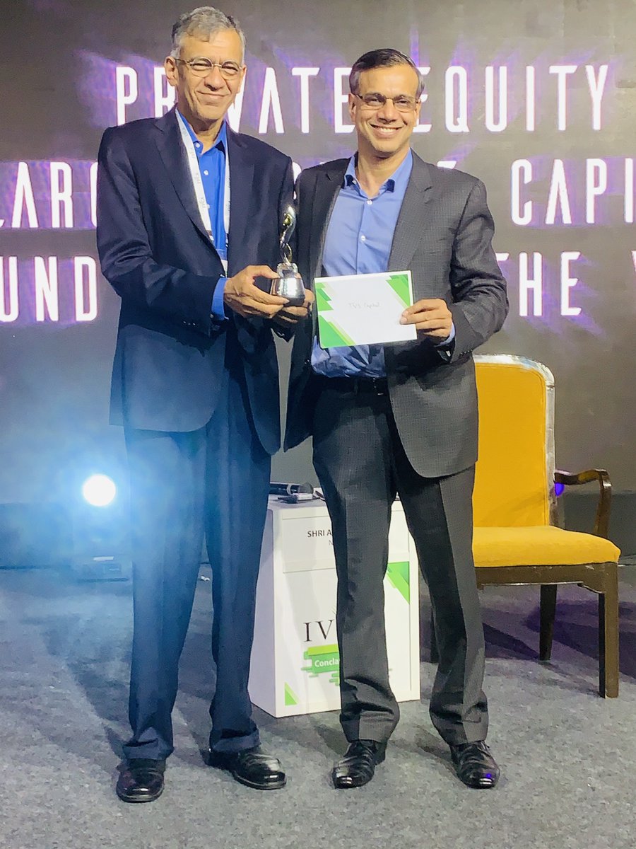 IndianVCA's tweet photo. Private Equity – Largest Rupee Capital Fund Raise Of The Tear
Winner: @TVSCapitalFunds @GopalSri  
#IVCAconclave https://t.co/qtChTrHpAD