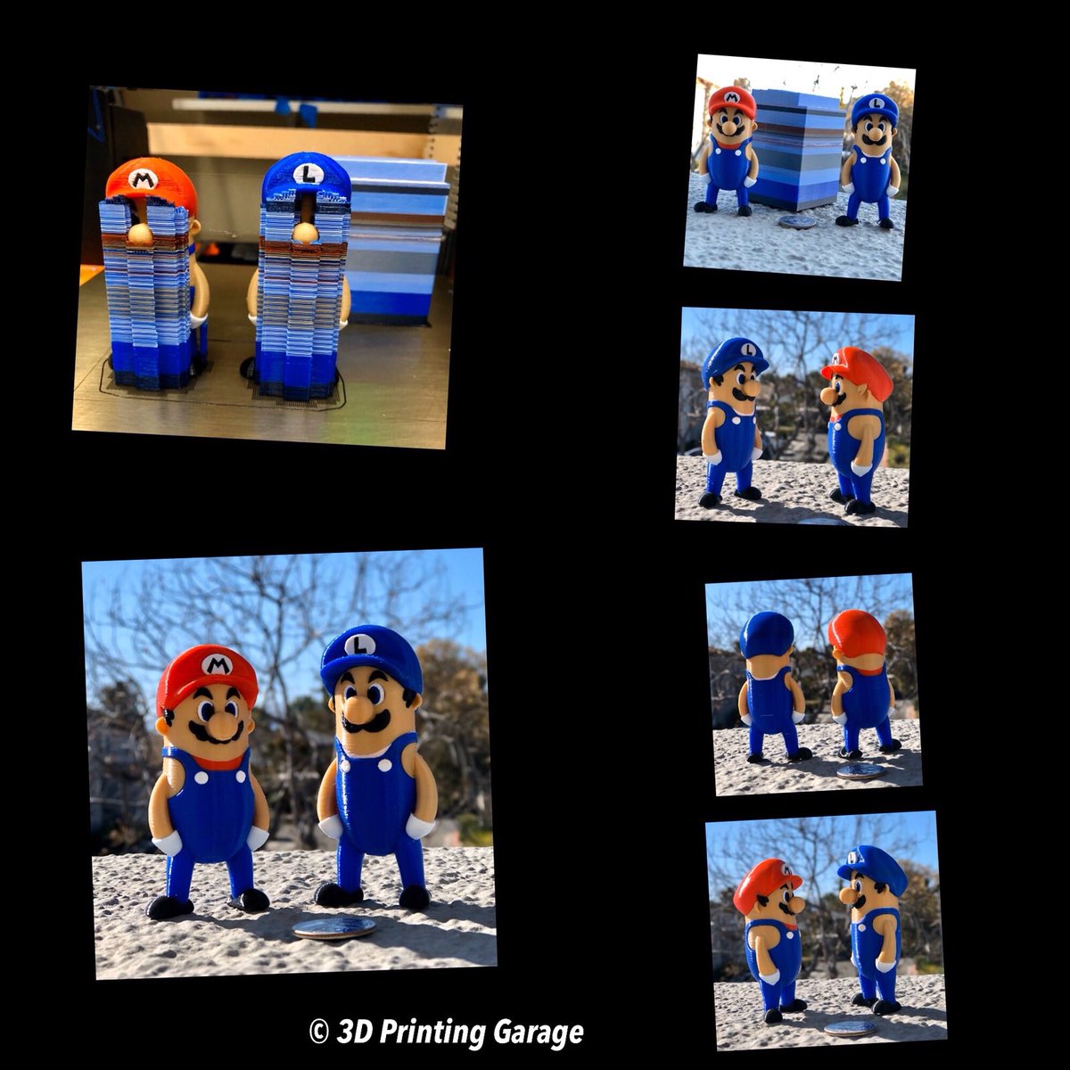 „Mario Bros Minis“ by <a href="/Dsk001_3D/">Dsk001</a> on <a href="/MyMiniFactory/">MyMiniFactory</a>.
Filament: <a href="/hatchbox3d/">HATCHBOX</a> blue, white, red; <a href="/materio3d/">Materio3D</a> ivory black &amp; old gold PLA.
Was checking it 3 times at least &amp; even so had forgot to set the color of some hair parts in black by Mario.🙈
#3dprinting #3DPrintingGarage