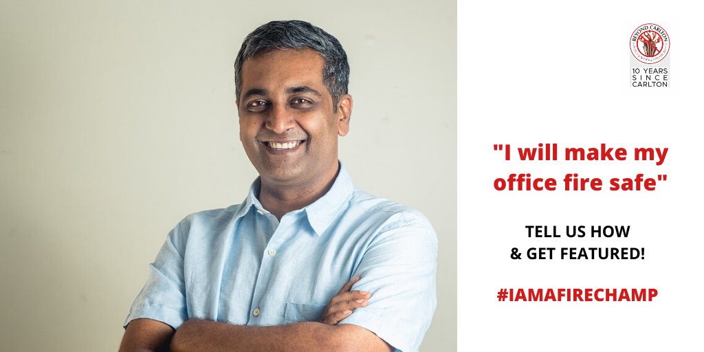 beyondcarlton's tweet photo. Fire safety is everyone’s responsibility. Are you a responsible citizen? Do you care to check for the safety of yourself and others at your office? Then you are a #firechamp. And here’s a chance to get featured for #iamafirechamp on our social media.https://t.co/YEsNRJg48Z https://t.co/TRJhqAp6QC
