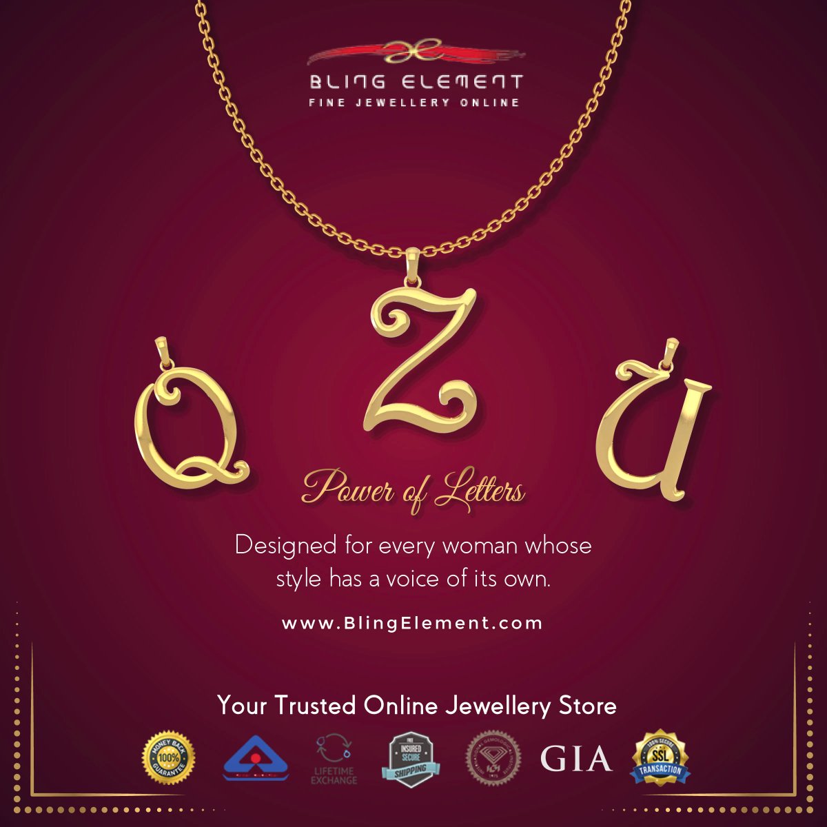 Blingelement1's tweet photo. When it comes to dressing up, personalization is the key. We have designed exclusive alphabet pendants to add that touch of personalization to your daily wear.
Check out our alphabet collection here - https://t.co/Rcno6vzKbg
.
.
.
#AlphabetPendants #LetterPendants https://t.co/WdBF1GfJLJ