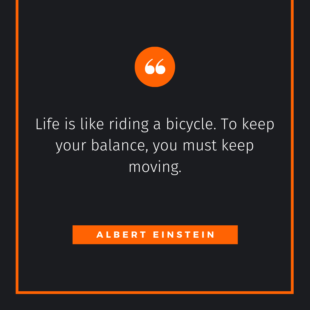 findyourmvp's tweet photo. Life is like riding a bicycle. To keep your balance, you must keep moving. https://t.co/mZVcvQCq4m https://t.co/uQhg8fkRvw