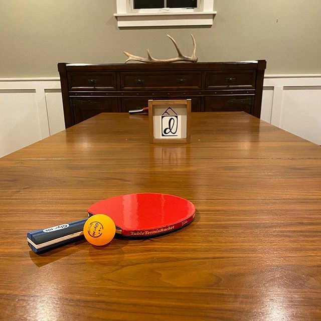 ChadASmith's tweet photo. DiningTableTennis :: new sport sweeping through bungalow dining rooms all over Platt Park. Serious competition with @ladygruvsmith tonight. https://t.co/cmR74zN8fJ