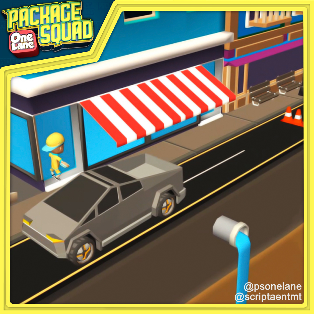 psonelane's tweet image. Jump over the newage truck in the Package Squad: One Lane, Available on Google Play (Link in the bio)
#scriptaentmt #androidgame #indiegame #indiedev #game #gooleplay #cybertruck #isometric #newage #arcade #classic #gamedev #hdgame #indiegamedev #sali