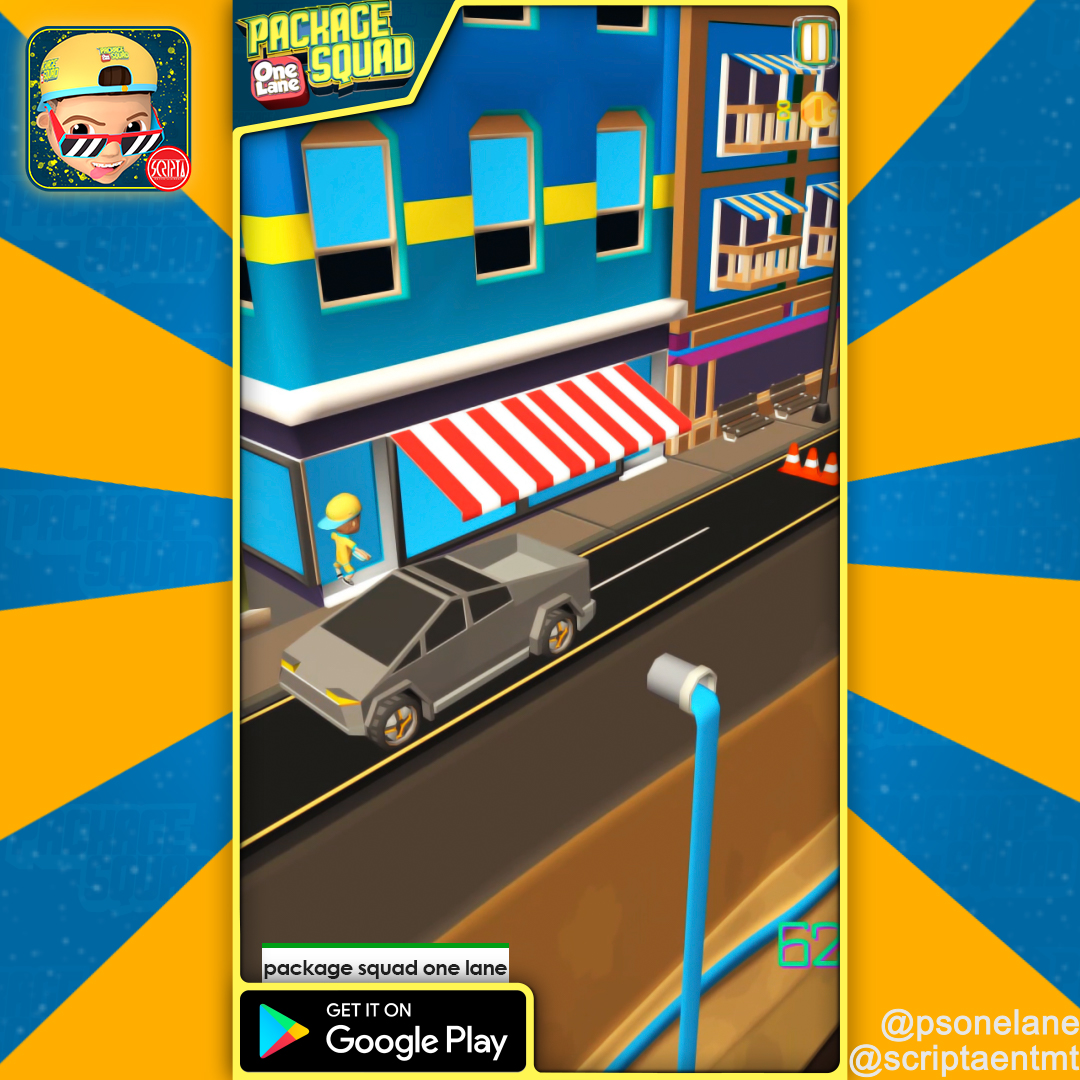 psonelane's tweet image. Jump over the newage truck in the Package Squad: One Lane, Available on Google Play (Link in the bio)
#scriptaentmt #androidgame #indiegame #indiedev #game #gooleplay #cybertruck #isometric #newage #arcade #classic #gamedev #hdgame #indiegamedev #sali