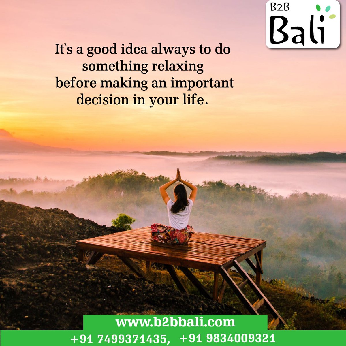 B2bBali's tweet photo. "True meditation is letting go of manipulating our experience"

#bali #balilife #balinature #spiritual #spiritualbali #peace #balilove

Reach Us for more Information👉👉
📲+91 7499371435
📲+91 9834009321
✉️info@b2bbali.com
🌐https://t.co/QveKQ2Xubx https://t.co/4vFcJ0kyf5