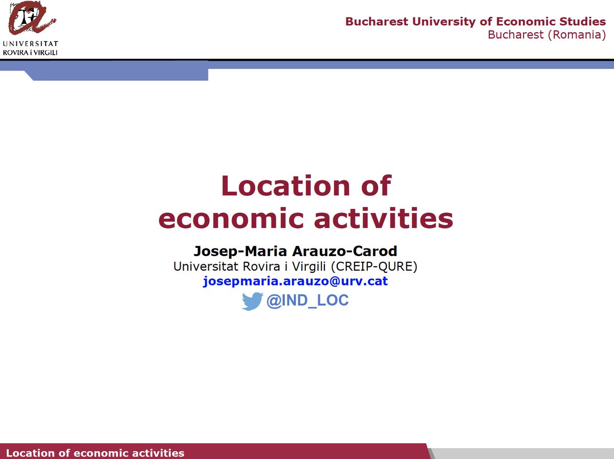 Ready to start my lecture about 'Location of economic activities' at Bucharest University of Economic Studies #Romania #location #regionaleconomics @cienciaURV @economia_urv