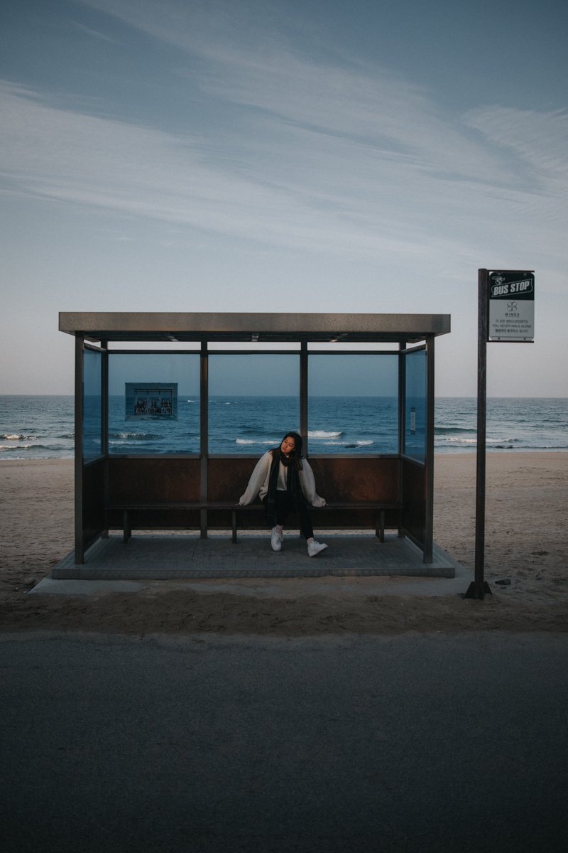 leeyikkeat's tweet photo. A few photos I’ve taken at the famous @BTS_twt bus stop, I must say it’s such a vibe when the sun is setting 📸 https://t.co/sBRPGbLqmi
