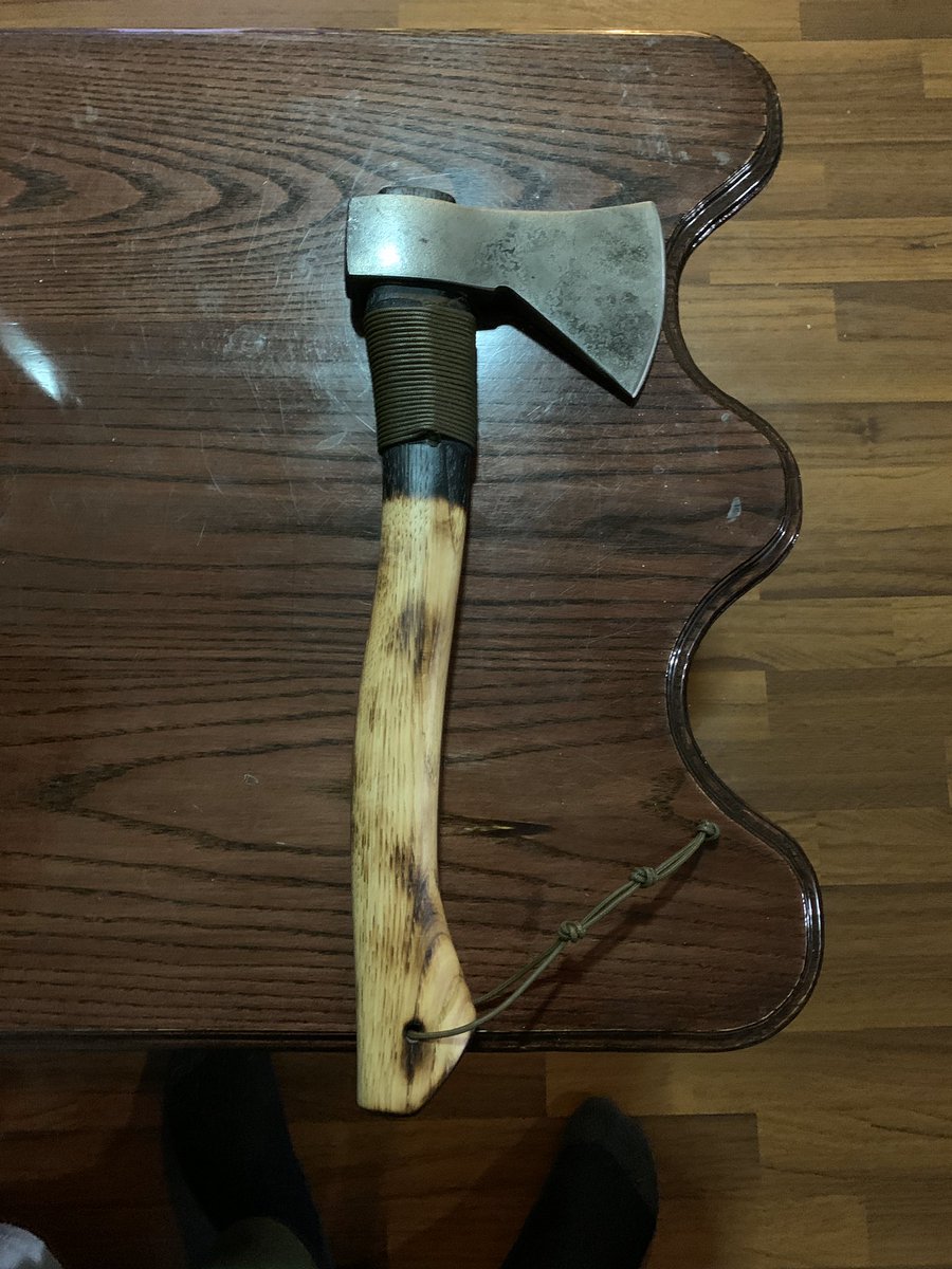 Took the prize today with my friend Robb Brouwer at Sundre Mountain Survival Competition. 2 hand forged axes by David Borys. Awesome job, awesome time!
