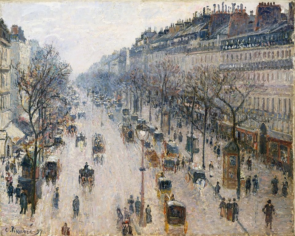 ParisAMDParis's tweet photo. Bonjour! 
Camille Pissarro 
Le bulevard Montmartre,  un matin d'hiver   1897  Paris 
Metropolitan Museum of Art   NYC https://t.co/mtFNl0XQB0