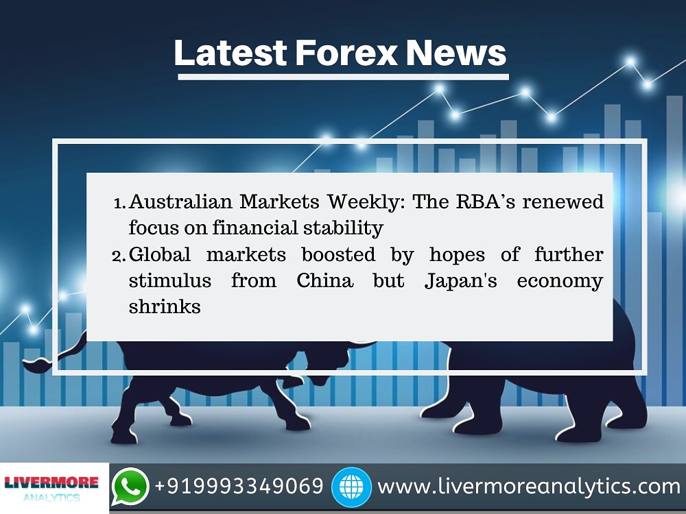 Top forex news-

1. Australian Markets Weekly: The RBA’s renewed focus on financial stability

2. Global markets boosted by hopes of further stimulus from China but Japan's economy shrinks

#forexnews #forex #forexupdate #forextrading