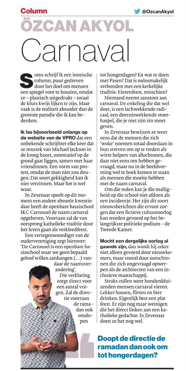 Column: 'Hongerdagen'