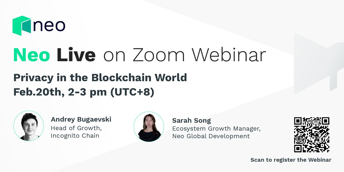 Neo Smart Economy Neolive Goes On Zoom Webinar Topic Privacy In The Blockchain World Why Privacy How To Achieve On Neo Guests Andrey Bugaevski Head Of Growth Incognitochain Neo Smart Economy Neolive Goes On Zoom Webinar Topic Privacy In The Blockchain World Why Privacy How To Achieve On Neo Guests Andrey Bugaevski Head Of Growth Incognitochain