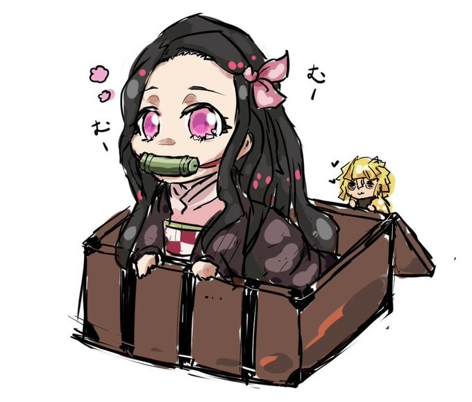 ✩はくちょる！✩⋆‎˚さんがTwitterに投稿した竈門禰豆子(鬼滅の刃)のイラスト。