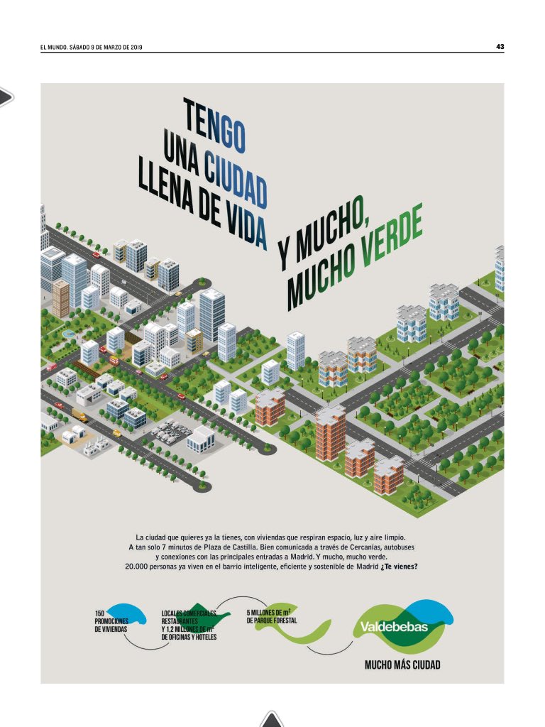Valdebebas's tweet image. Seguimos recibiendo datos acerca del nuevo Centro Comercial de  @Valdebebas.               
📌se construye gran centro comercial y de ocio de más de 175.000 metros
📌9000 plazas de aparcamiento
📌Será el mayor construido porGGC hasta la fecha .
#valdebebasCrece #FelizMartes
