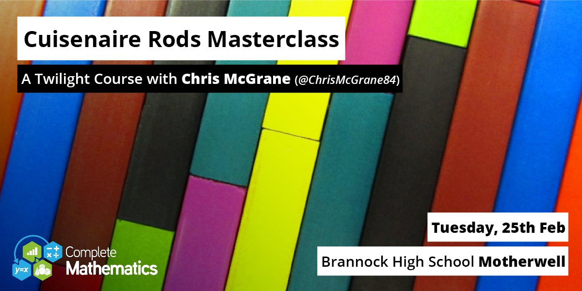 LaSalleEd's tweet photo. 🌙 We are running our Cuisenaire Rods Masterclass course as an after school twilight session in Motherwell on 25th February.

Details can be found here: https://t.co/eauTlfzs8V

Join @ChrisMcGrane84 by booking here: https://t.co/NIHnykRzfG

#ScotMTBos #mathscpdchat #mathschat https://t.co/jGOz2qhghw