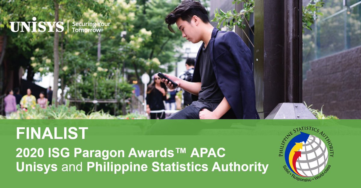 UnisysAPAC's tweet image. Together with the Philippine Statistics Authority @PSAgovph, Unisys is excited to be a finalist in the ISG 2020 Paragon Awards APAC. Find out how we are helping citizens access official documents faster here  bit.ly/39LYE4q #ISGParagonAwards @ISG_News