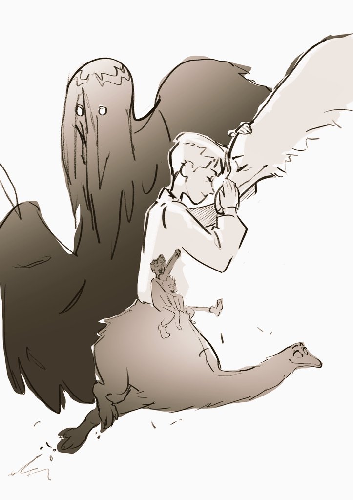 phrunzoid's tweet photo. Some promo art for work. A girl and her moa. #characterdesign #artwork https://t.co/rRSQSnB4eY