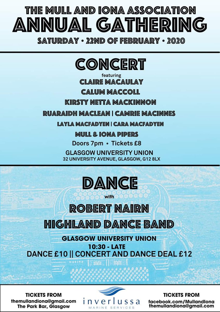 MullModClub's tweet photo. It's the annual weekend where us Islanders head on down to the big city for the #Mull &amp; #Iona Gathering 🎶 Make sure to grab your tickets and we'll see you there, not to be missed!

@mullevents @liftsharemull @MullAndIona @VisitMull_Iona @swmull_iona @ArgyllandIsles @Comar_Arts https://t.co/3H4CBMOxjw