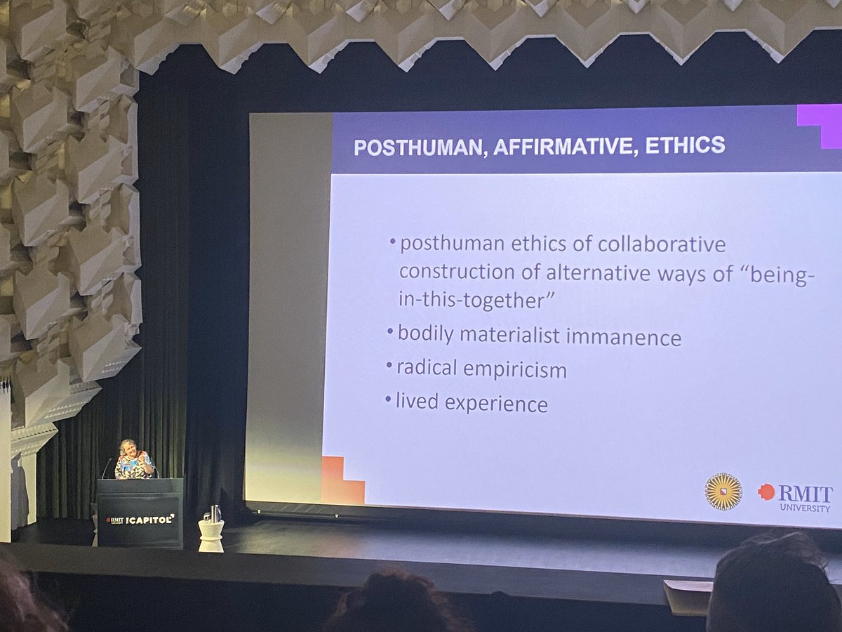 allinote's tweet image. Prof. Rosi Braidotti on ways of “being in it together” Pracis of affirmative ethics and gradual co-creation of social horizons of hope.  🤩#braidotti #affirmativeethics #posthuman #postqualitative