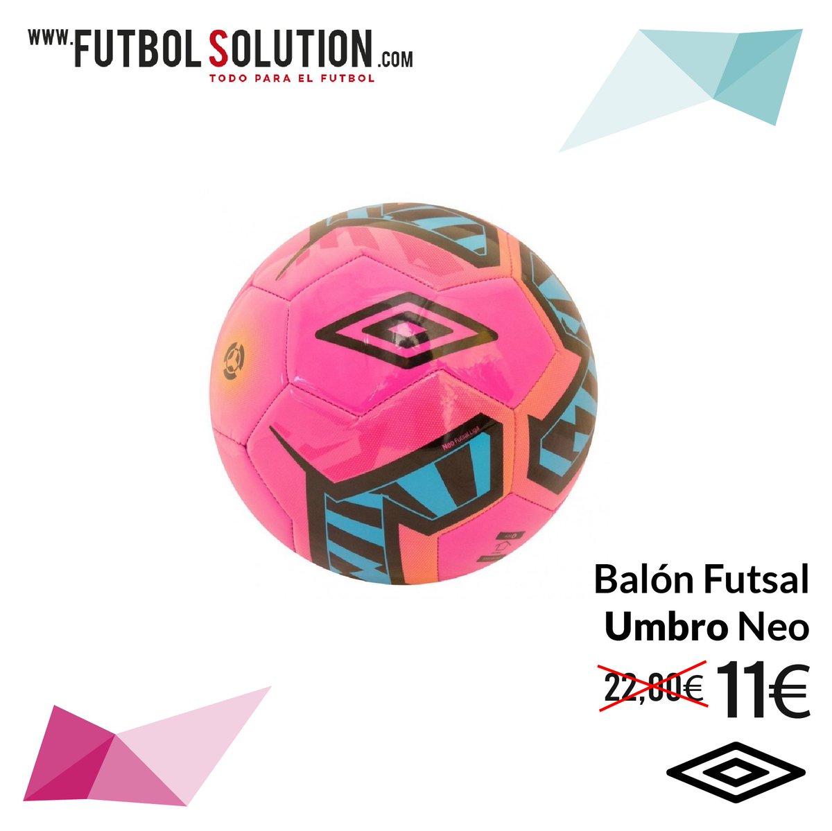 Futbol_Solution's tweet photo. - alguien: "¿Y el balón?"
- tod@s: 🤦‍♂️🤦‍♀️

Es momento de tomar la iniciativa y hacerte con tu propio balón de Futsal 😎⬇️ Por ejemplo, este @umbro Neo en color rosa y rebajado a la mitad de precio 😏 

➡️https://t.co/i00XpRPExa https://t.co/Z2m2wpaFMZ
