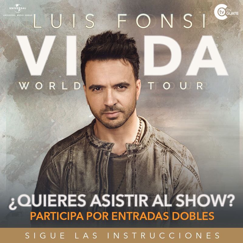 Gracias a <a href="/UMUSICA/">UMUSICA</a> regalararemos pases dobles para el concierto de #LuisFonsi en Guatemala este sábado 22 de febrero. 🤩😍 ¡Síguenos en #Fb e #insta y participá!