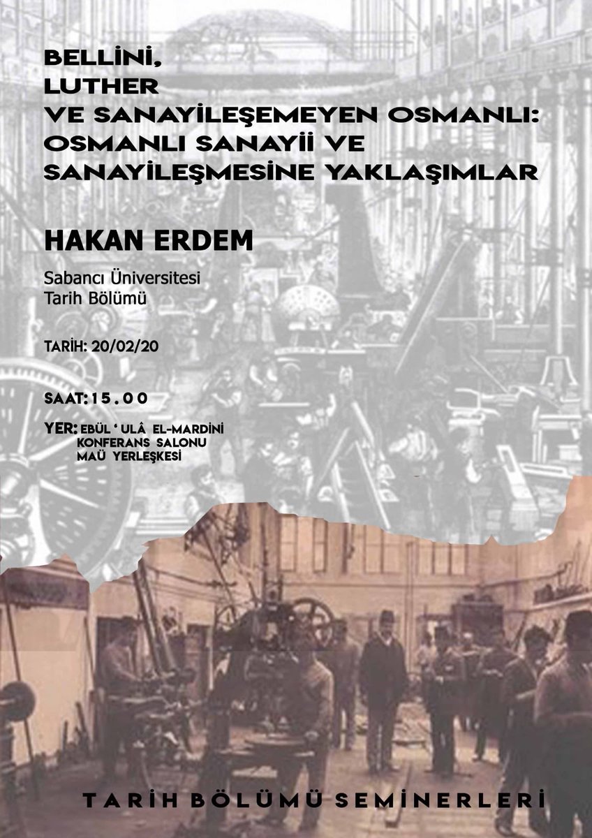 Mardin Artuklu Üniversitesi Tarih Bölümü Seminerleri'nde perşembe  Tarih Lenk'in yazarı Prof. Dr. Y. Hakan Erdem gelecektir. Güzel bir seminer olacak.
.
.
#tarih #History