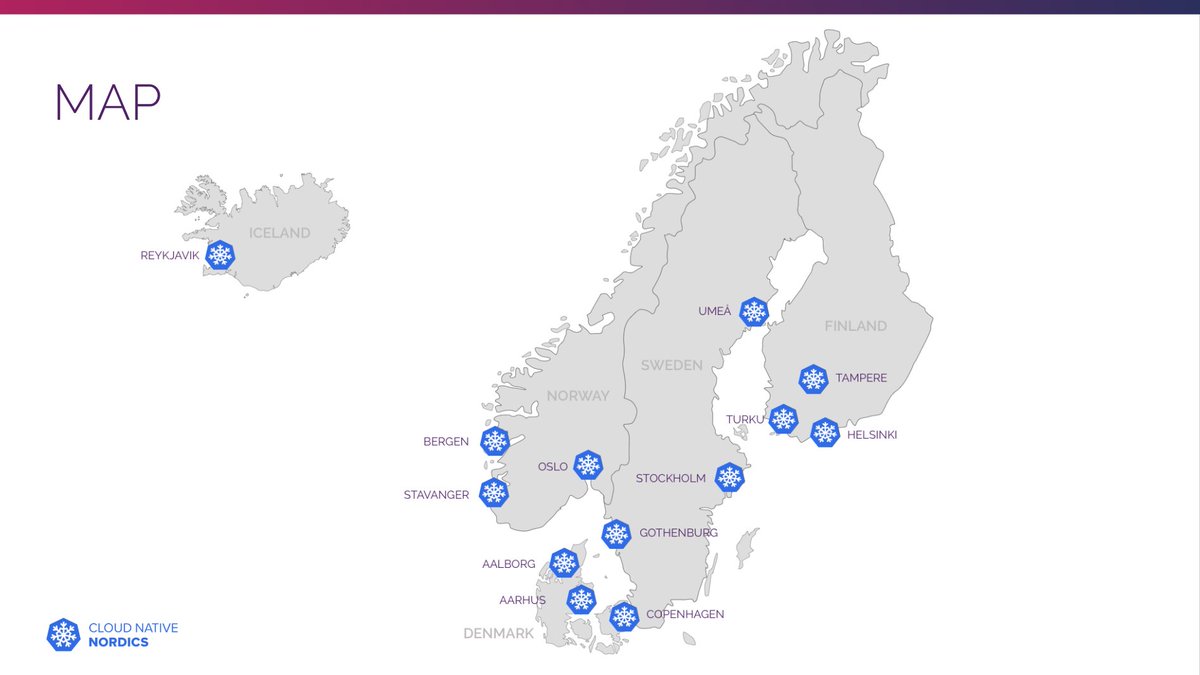 phennex's tweet photo. #CloudNativeNordics recently welcomed a new #CloudNative meetup group to our community. We are now 13 groups which total to 6531 members 🤘Awesome stuff in the pipeline, more Nordic Road Shows, and a #KubernetesCommunityDay. See you at #CloudNativeCon+#KubeCon in Amsterdam! 🎉🚀 https://t.co/GfWKcC2Ley