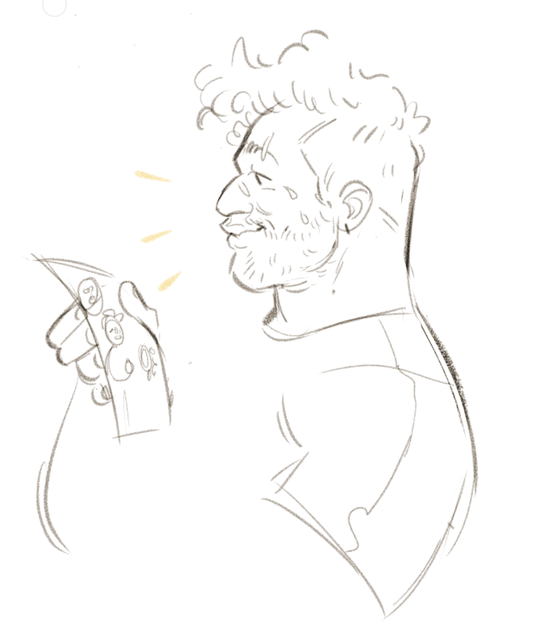 his dotter drew him a picture 