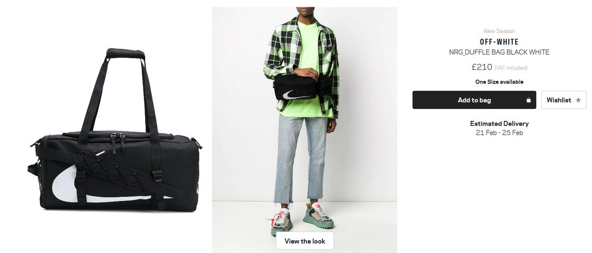 off white x nike duffle bag