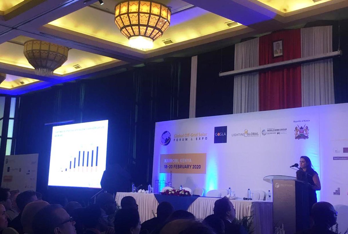OCA_Africa's tweet photo. Duda Slawek, co-lead of OCA's #EnergyAccess practice, gave a keynote at the opening of the #offgridsolarforum in Nairobi today, presenting findings from our Market Trends Report for the sector. The event was attended by H.E. President Uhuru Kenyatta &amp; 1400+ stakeholders. https://t.co/HttJfdQn7I