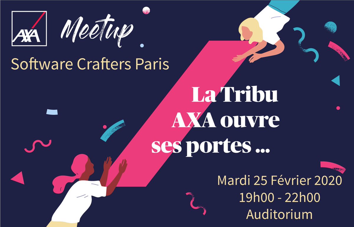 📢Le prochain #meetup de la #communauté <a href="/swcraftparis/">Software Crafters Paris</a> n’attend que toi!
Viens discuter #Tech, #IT, #code avec des #dév passionnés. C’est le 25/02 chez #AXA. Pour s’inscrire c’est par ici👉bit.ly/37hBW2o 
#DevOps #SoftwareCraftsmanShip #Agile #coding #softwaredevelopment
