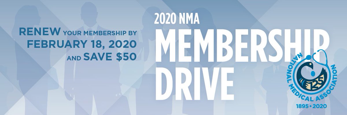 NationalMedAssn's tweet photo. Remember to renew your NMA membership!  Renew by today and save $50! #NMA1895 https://t.co/OViLcg1n2v